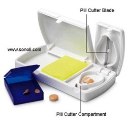 Pocket Tablet Box with Pill Cutter