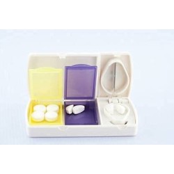 Pocket Tablet Box with Pill Cutter