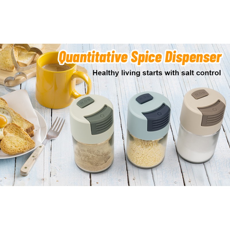 Seasoning Jar Refillable Salt Dispenser Pepper Spices Quantitative