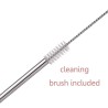 Stainless Steel Drinking Straws (2 Bent + 2 Straight +1 Brush)