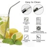 Stainless Steel Drinking Straws (2 Bent + 2 Straight +1 Brush)