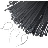 250 pieces Nylon Cable Ties - Organizer Ties, Cable Organizer, 50 pcs Each Size Combo - Black