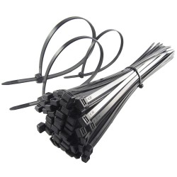 4, 6, 8, 10, 12 Inch Nylon Cable Ties Zip Wire Organizer Ties, Zip Ties, Cable Organizer, 50 Pieces Each Size Combo - Black