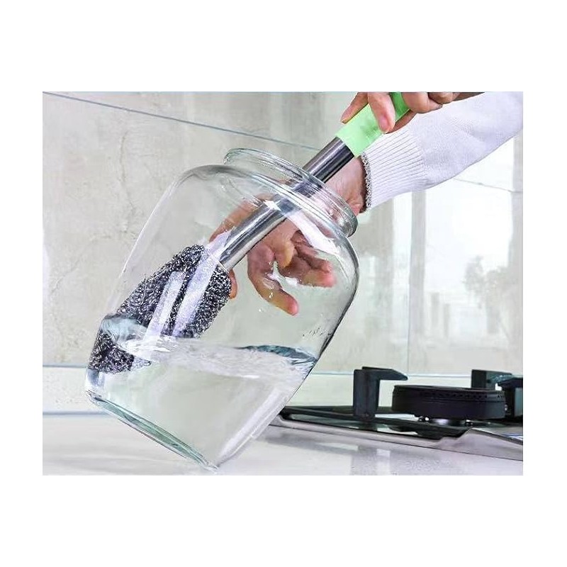 Long Handle Steel Wire Cleaning Brush for Narrow Neck Containers