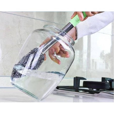 Long Handle Steel Wire Cleaning Brush for Narrow Neck Containers