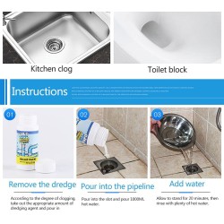 Powerful Sink & Drain Blockage Cleaner Powder